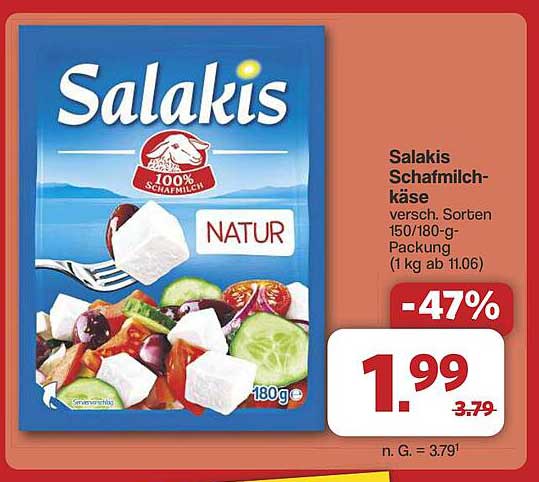 Salakis Schafmilchkäse 150/180-g-Packung