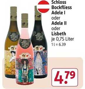 Schloss Bockfliess Adele I oder Adele II oder Lisbeth 0,75 Liter