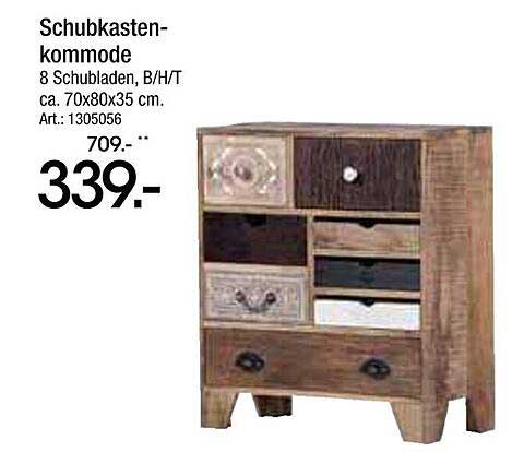 Schubkastenkommode 8 Schubladen