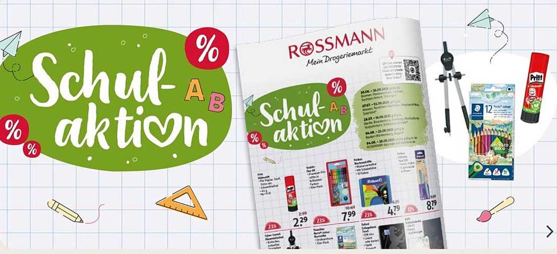 Schulaktion bei Rossmann – 23% Rabatt auf ausgewählte Artikel
