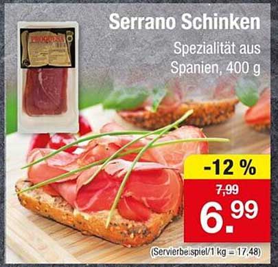 Serrano Schinken – Spezialität aus Spanien, 400 g