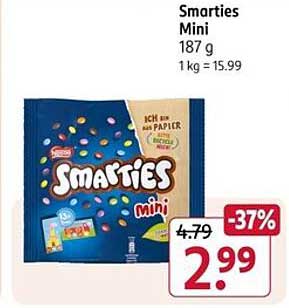 Smarties Mini 187 g - jetzt zum top Preis!