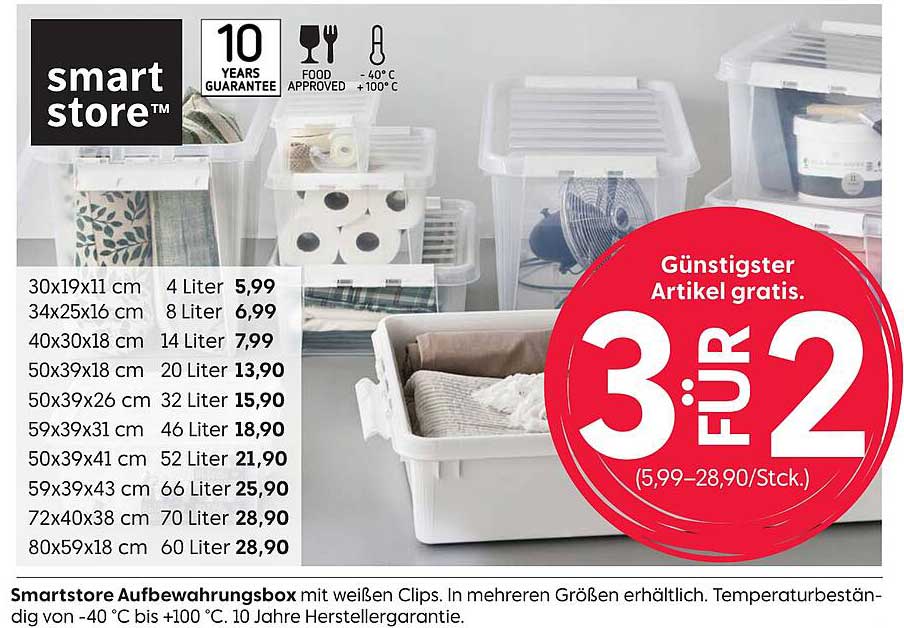 Smartstore Aufbewahrungsbox – 3 für 2 Aktion