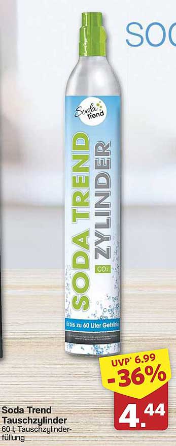 Soda Trend Tauschzylinder 60 l - Flasche zum Sprudeln von Getränken