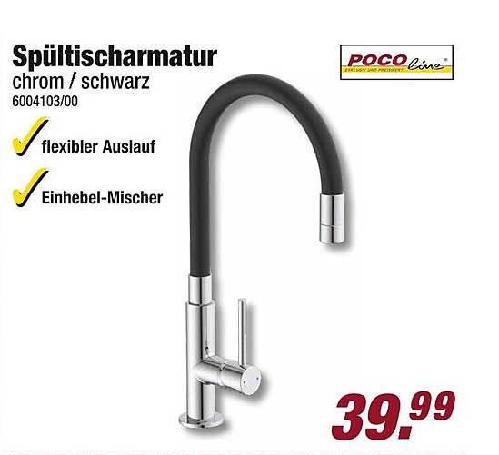 Spültischarmatur chrom / schwarz