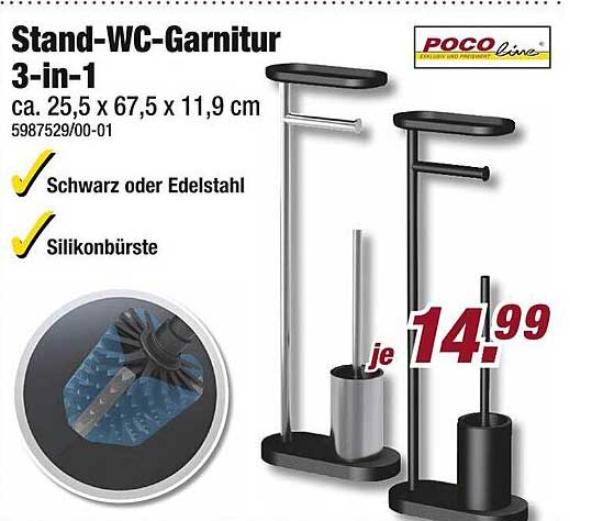 Stand-WC-Garnitur 3-in-1