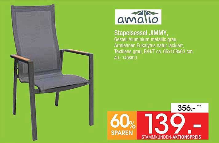 Stapelsessel JIMMY von amatio - Ihr perfekter Begleiter für den Außenbereich