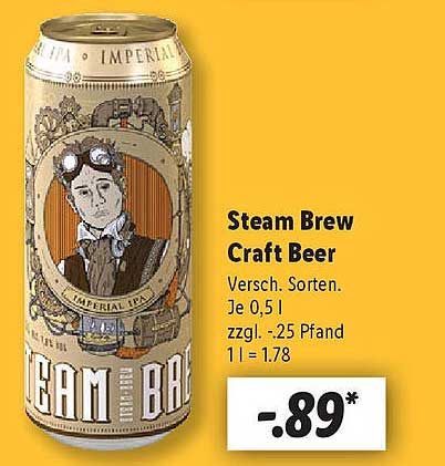 Steam Brew Craft Beer - Verschiedene Sorten