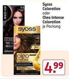 Syoss Coloration oder Oleo Intense Coloration je Packung