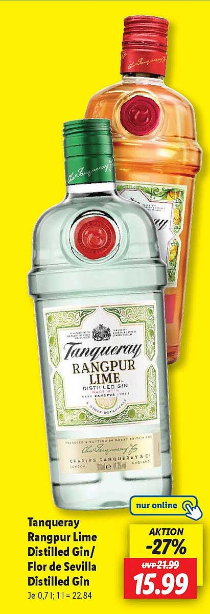 Tanqueray Rangpur Lime Distilled Gin/Flor de Sevilla Distilled Gin