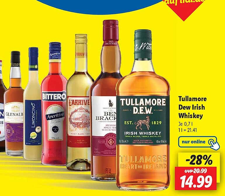 Tullamore Dew Irish Whiskey 0,7 l - Nur online