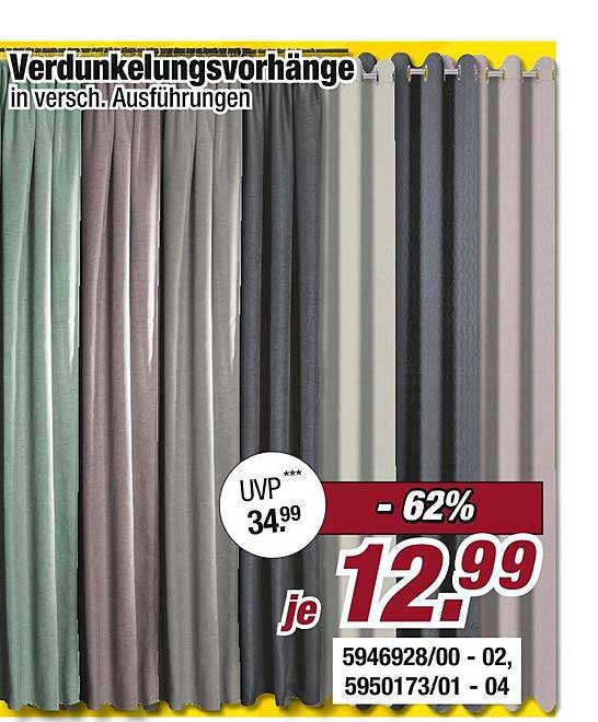 Verdunkelungs-Vorhänge in verschiedenen Ausführungen