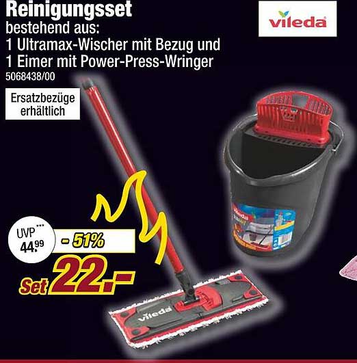 Vileda Reinigungset Ultramax-Wischer Set