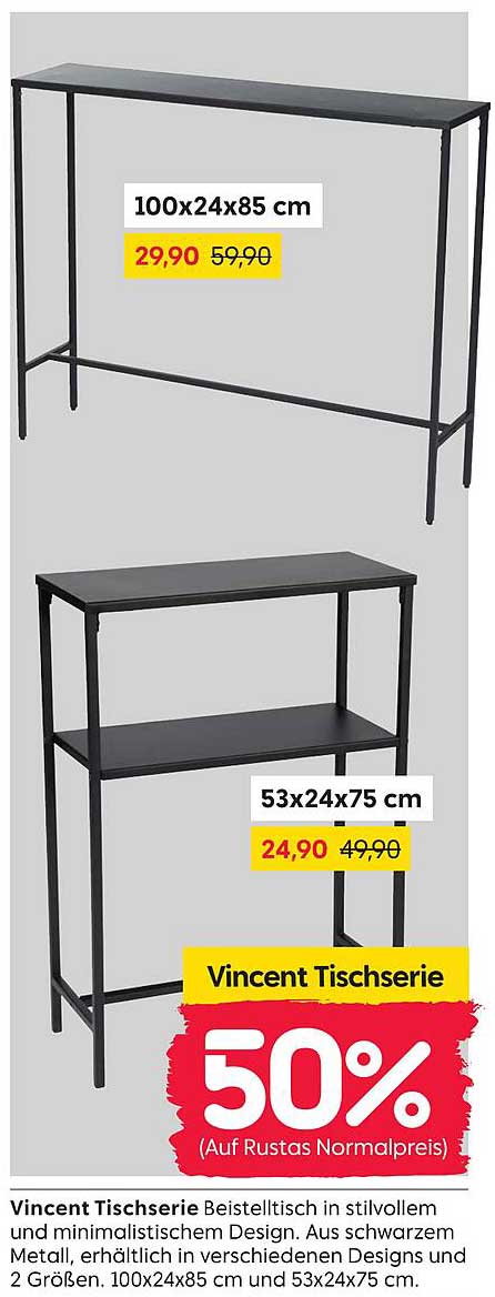Vincent Tischserie - Beistelltisch in stilvollem Design