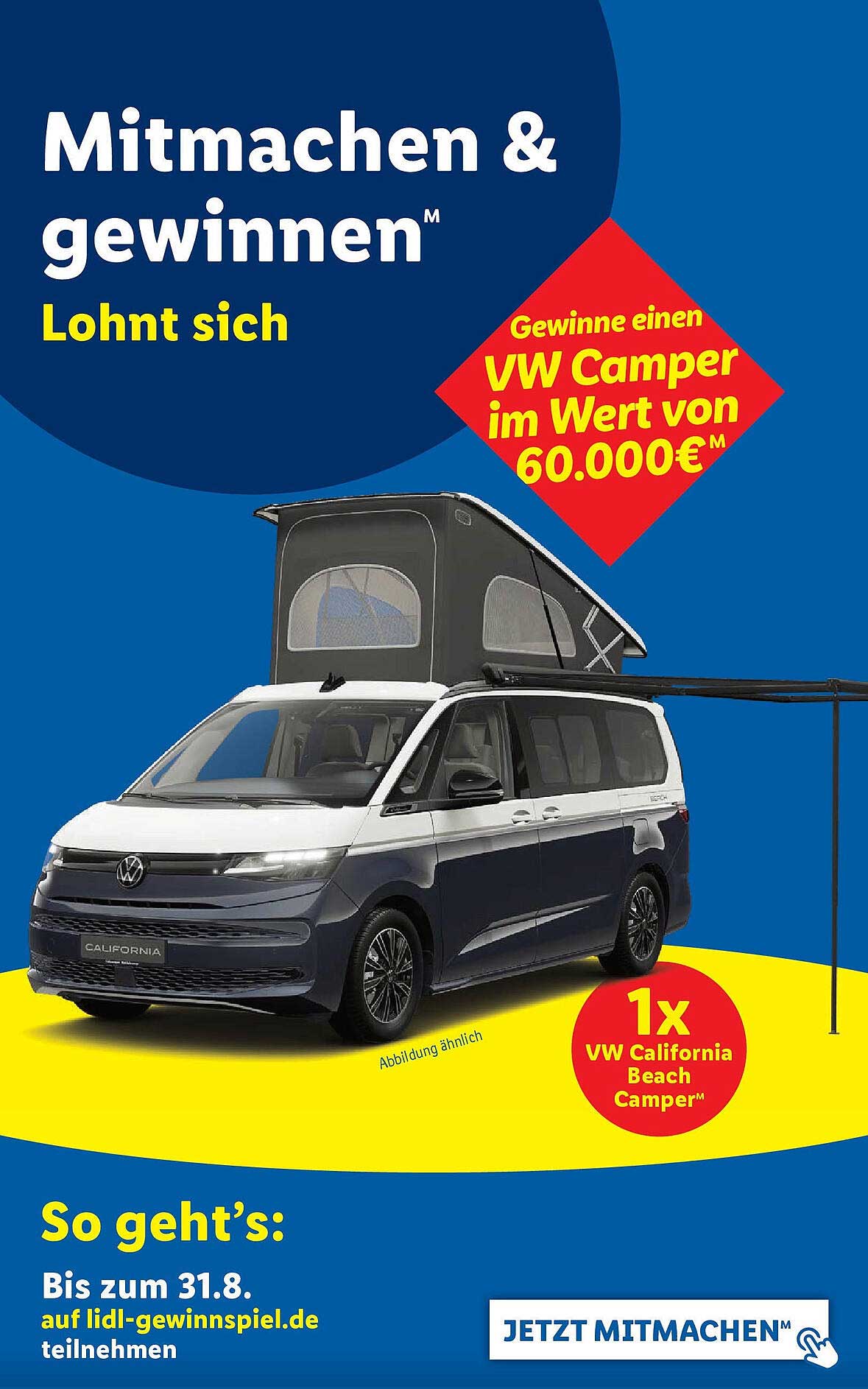 VW California Beach Camper – Gewinnen Sie Ihren Traumcamper!