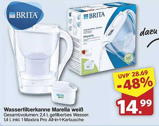 Wasserfilterkanne Marella weiß