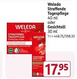 Weleda Straffende Tagespflege 40 ml oder Gesichtsöl 30 ml