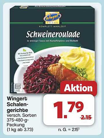 Wingert Schalengerichte Schweineroulade in würziger Sauce