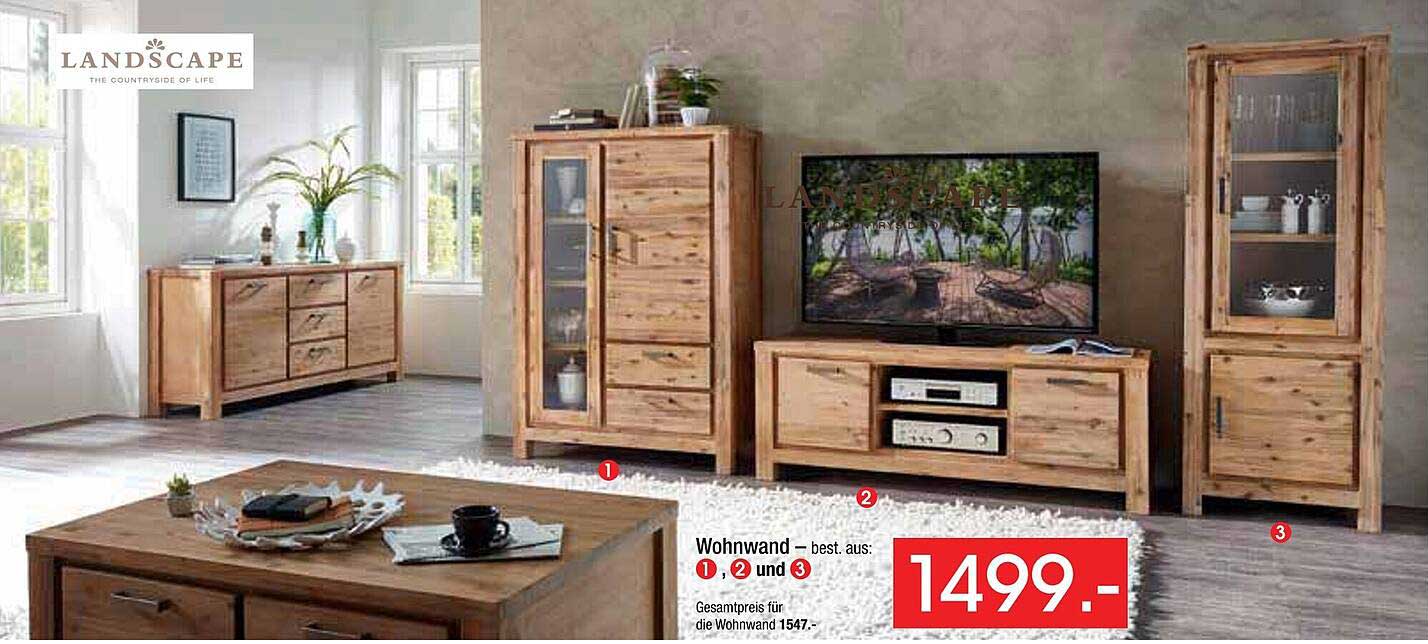 Wohnwand – best. aus: 1, 2 und 3