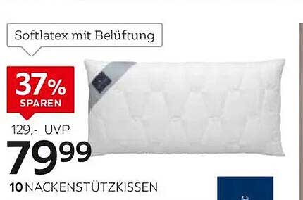 10 NACKENSTÜTZKISSEN SOFTLATEX MIT BELÜFTUNG