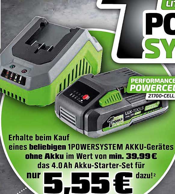1POWER-SYSTEM AKKU-Starter-Set für nur 5,55 €