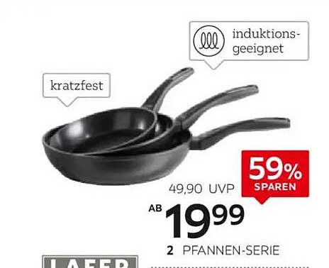 2-Pfannen-Serie von LAFER – kratzfest und induktionsgeeignet