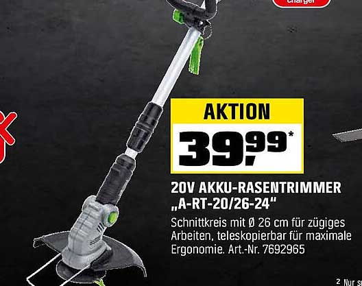 20V Akku-Rasentrimmer "A-RT-20/26-24"