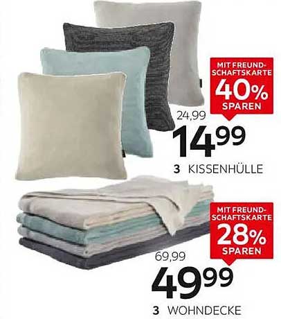 3 Kissenhüllen für nur 14,99 €