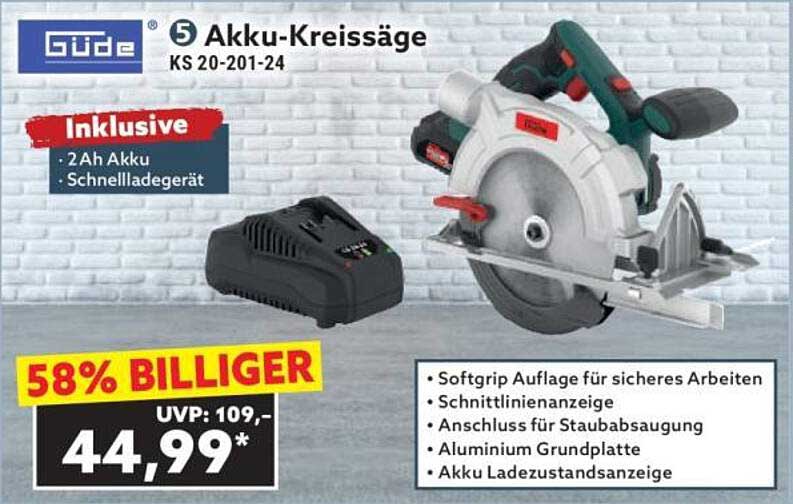5 Akku-Kreissäge KS 20-201-24 von Güde