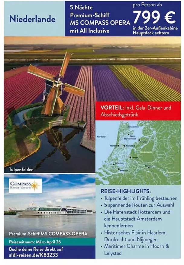 5 Nächte Premium-Schiff MS COMPASS OPERA mit All Inclusive