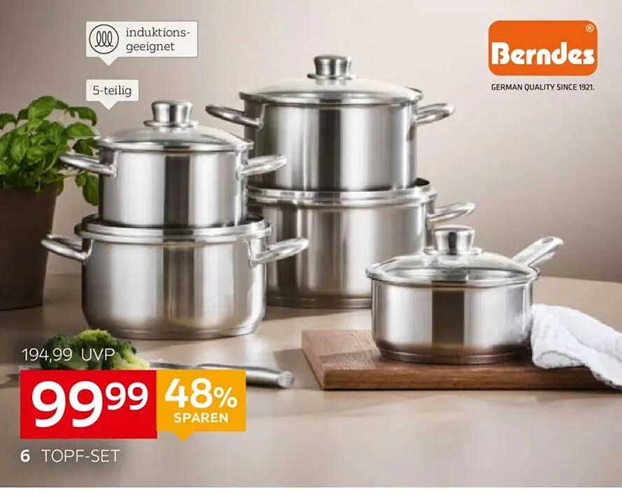 5-teiliges Topf-Set von Berndes - Induktionsgeeignet