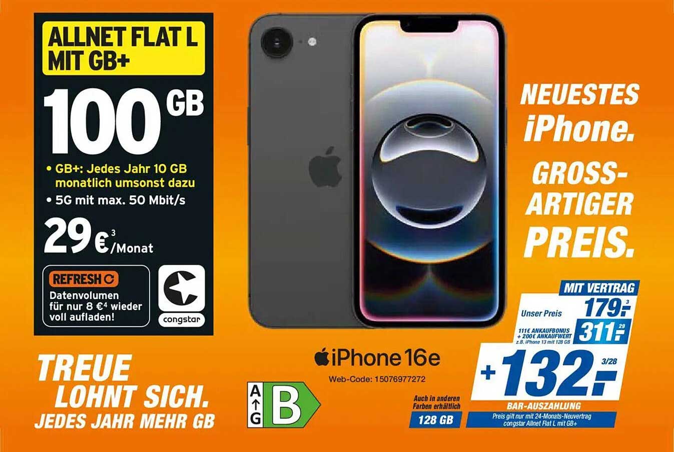Allnet Flat L mit GB+ für 29€/Monat - Hochgeschwindigkeitsinternet und 100 GB Datenvolumen