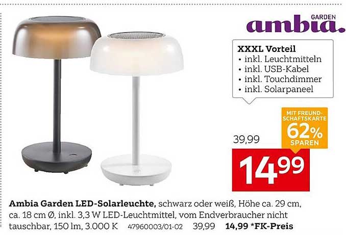 Ambia Garden LED-Solarleuchte