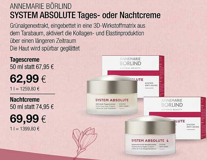 ANNEMARIE BÖRLIND SYSTEM ABSOLUTE Tages- oder Nachtcreme