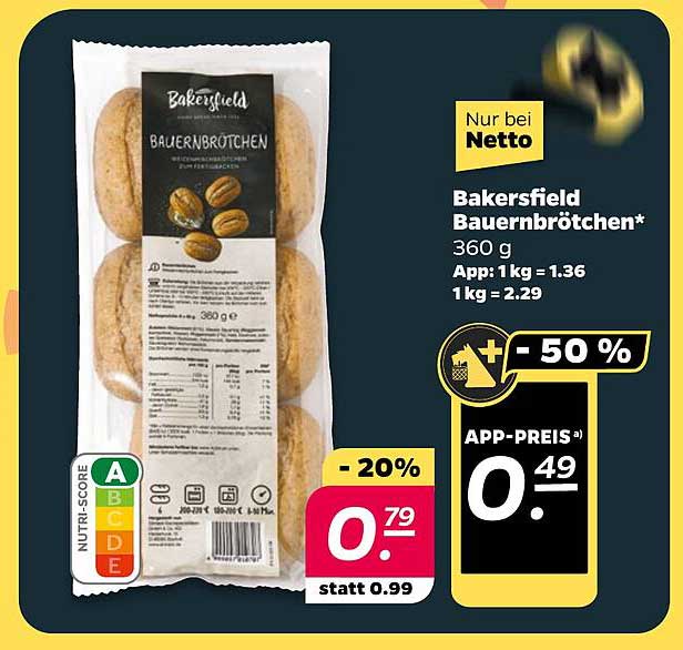 Bakersfield Bauernbrötchen 360 g