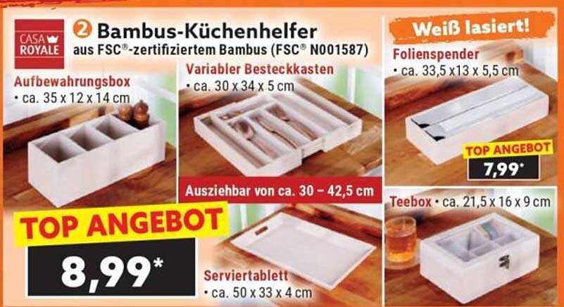 Bambus-Küchenhelfer aus FSC®-zertifiziertem Bambus