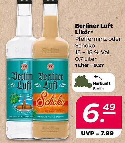 Berliner Luft Likör – Pfefferminz oder Schoko
