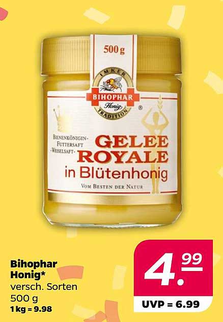 Bihophar Gelee Royale in Blütenhonig 500 g
