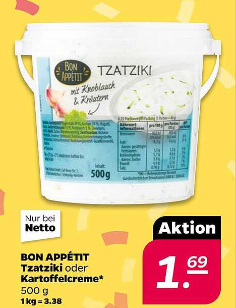 BON APPÉTIT Tzatziki oder Kartoffelcreme* 500 g