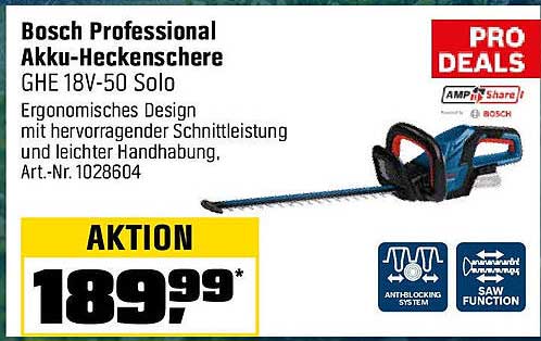 Bosch Professional Akku-Heckenschere GHE 18V-50 Solo