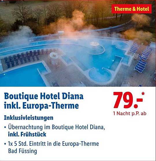 Boutique Hotel Diana inkl. Europa-Therme