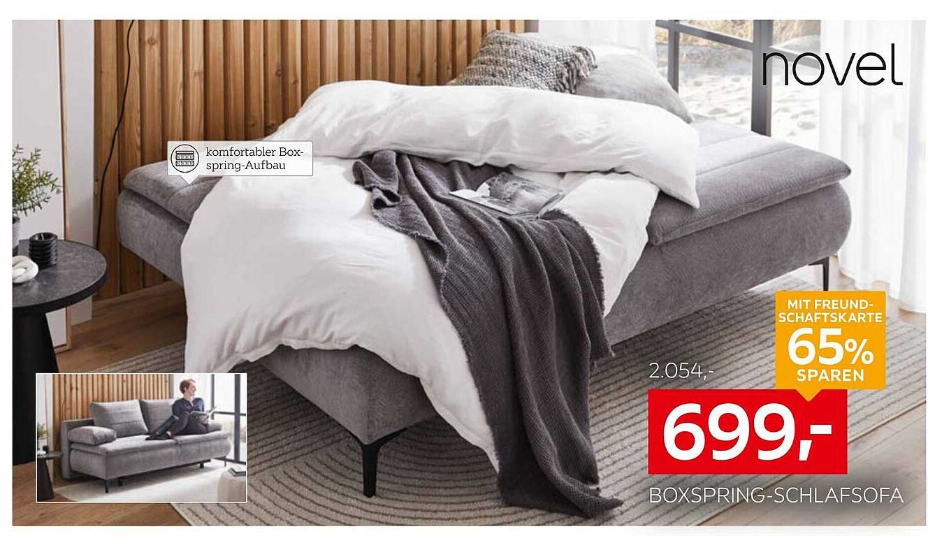 Boxspring-Schlafsofa von Novel – Komfort trifft Stil