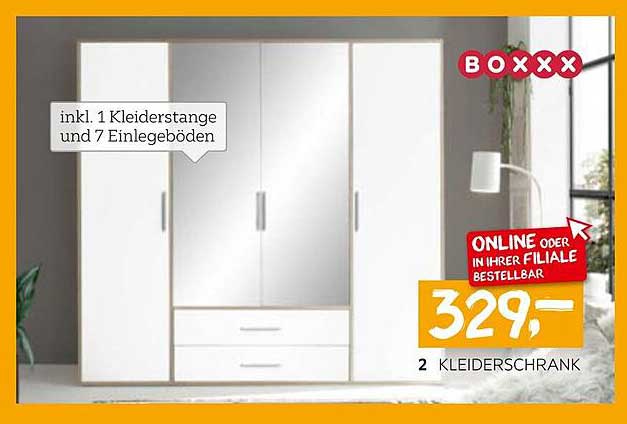 Boxxx Kleiderschrank mit 1 Kleiderstange und 7 Einlegeböden