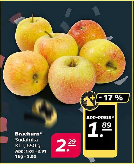Braeburn Äpfel aus Südafrika, 650 g für nur 1,89 €