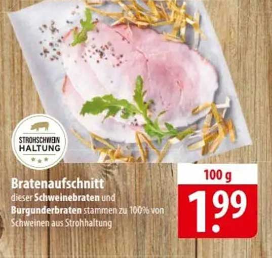 Bratenaufschnitt Schweinebraten und Burgunderbraten
