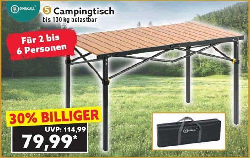 Camping Tisch - bis 100 kg belastbar für 2 bis 6 Personen