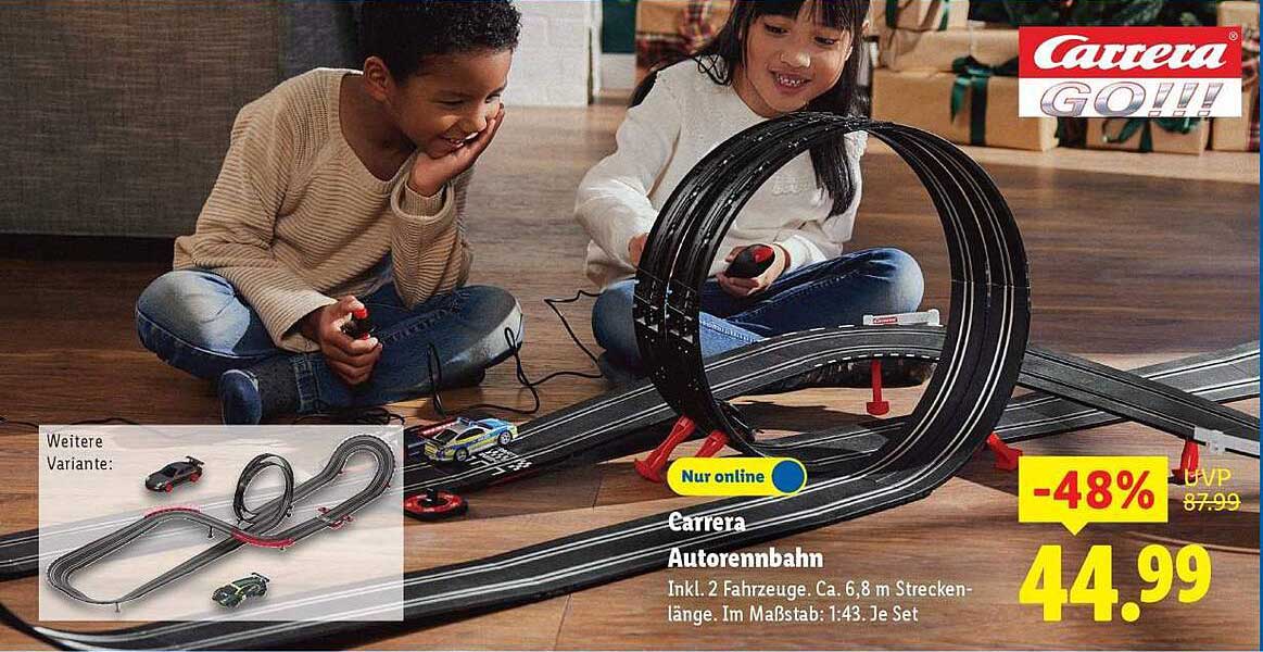 Carrera Autorennbahn inkl. 2 Fahrzeuge - Jetzt für nur 44,99 €!