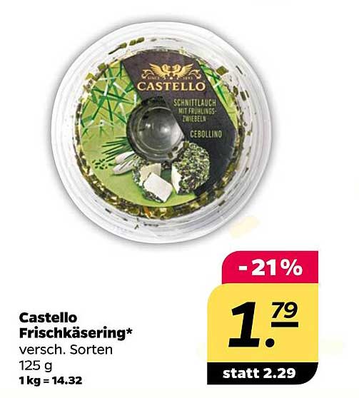 Castello Frischkäse, Schnittlauch mit Frühlingszwiebeln, 125 g