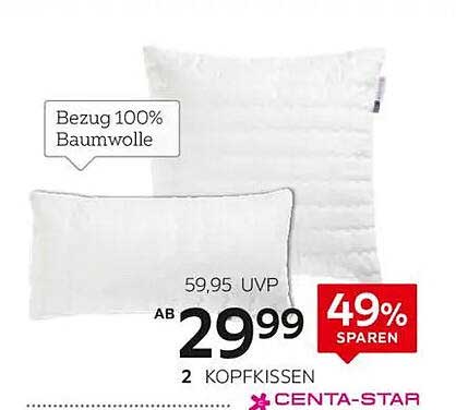 CENTA-STAR Kopfkissen, 2er Set