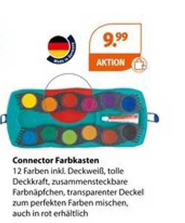 Connector Farbkasten - 12 Farben inkl. Deckweiß
